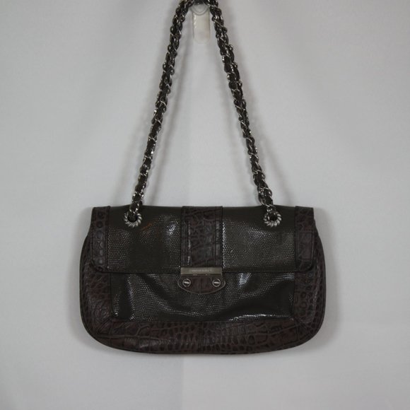 Judith Ripka BNWOT Grey Shoulder Bag with Chain Strap - Picture 6 of 11